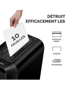 Destructeur De Documents Fellowes Powershred LX65 Noir corbeille 2
