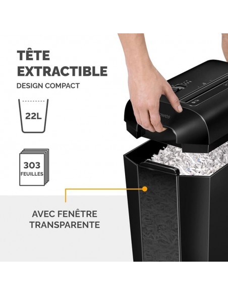 Destructeur papier Fellowes LX65 Noir 10 feuilles
