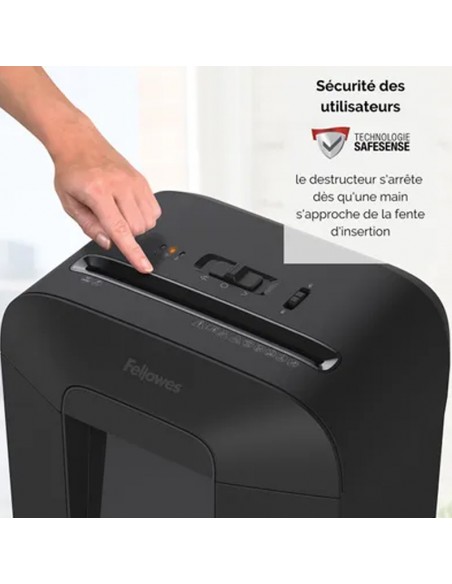 Destructeur papier Fellowes LX85 Noir 12 feuilles
