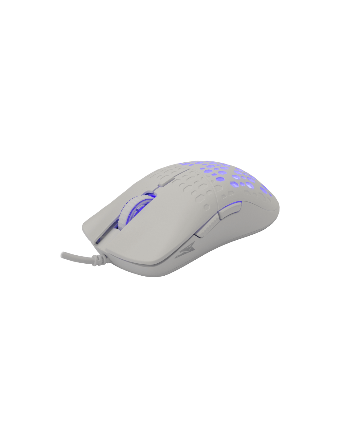 Souris gamer blanche Baracuda OCTOPUS avec design léger et LED