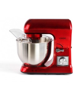 Robot Pâtissier Livoo Multifonctions - 5 L - 1000 Watt - Rouge (DOP190R)