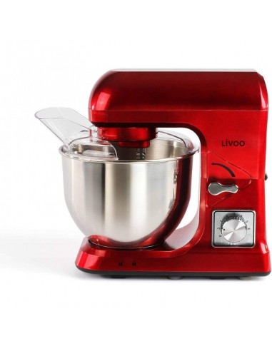 Robot Pâtissier Livoo Multifonctions - 5 L - 1000 Watt - Rouge (DOP190R)