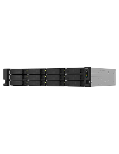 Serveur NAS QNAP TS-1264U-RP-8G installé en rack 2U