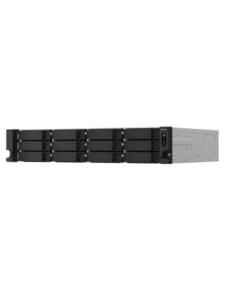 Serveur NAS QNAP TS-1264U-RP-8G installé en rack 2U