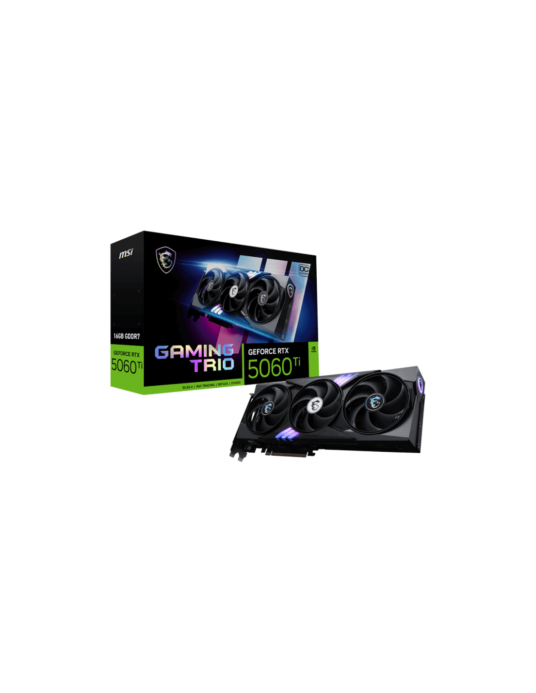 Carte graphique MSI RTX 5060 Ti 16 Go GDDR7 GAMING TRIO OC