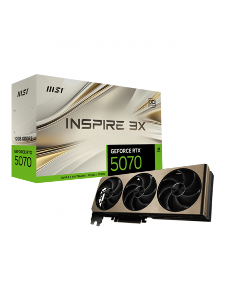 RTX 5070 INSPIRE 3X – Carte Graphique Gamer MSI GeForce 12 Go OC(912-V532-006) RTX 5070 INSPIRE 3X – Carte Graphique Gamer MSI GeForce 12 Go OC(912-V532-006)