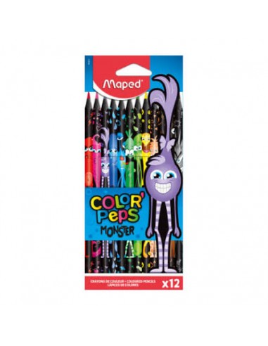 Boite de 12 Crayon MAPED Couleur BLACK MONSTER - (862612)