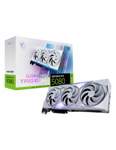 RTX 5080 White – Carte Graphique Gamer MSI GeForce 16G GAMING TRIO OC(912-V531-049)