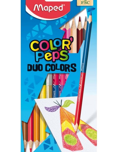 Pack de 12 Crayons MAPED couleurs Duo (829600) Pack de 12 Crayons MAPED couleurs Duo (829600)