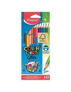 Pack de 12 Crayons couleurs MAPED 12/18 - (183212 )