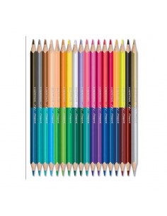 Pack de 18 Crayons MAPED couleurs Duo (829601) 2