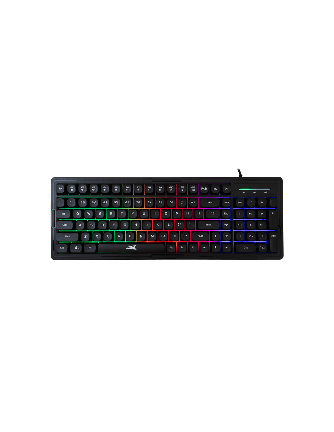 Clavier gamer filaire QWERTY 101 touches avec éclairage LED Baracuda