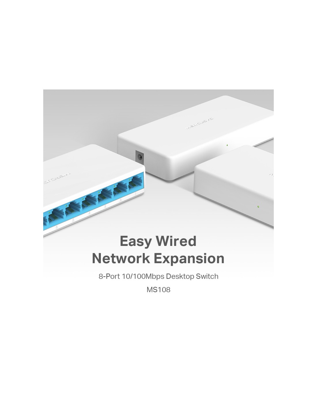 Switch MERCUSYS 8 ports 10/100 Mbps blanc