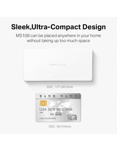 Switch de Bureau MERCUSYS 8 Ports 10/100 MBPS (MS108) en Tunisie