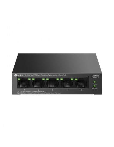 Switch 5 ports TP-Link de bureau 10/100 Mbps avec PoE 4 ports(TL-LS105LP)