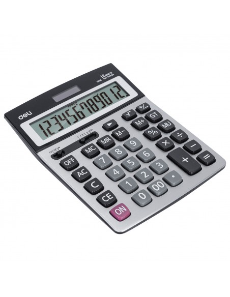 Calculatrice LCD grand écran 12 chiffres couleur argent Calculatrice LCD grand écran 12 chiffres couleur argent