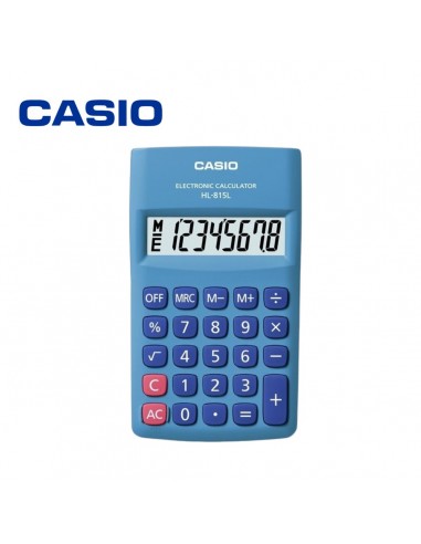 Calculatrice Casio HL-815L-BU 8 chiffres avec écran large Calculatrice Casio HL-815L-BU 8 chiffres avec écran large