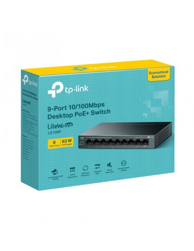 Switch Tp-link 9 ports de bureau LS109P 10/100 Mbps(TL-LS109P) Switch Tp-link 9 ports de bureau LS109P 10/100 Mbps(TL-LS109P)
