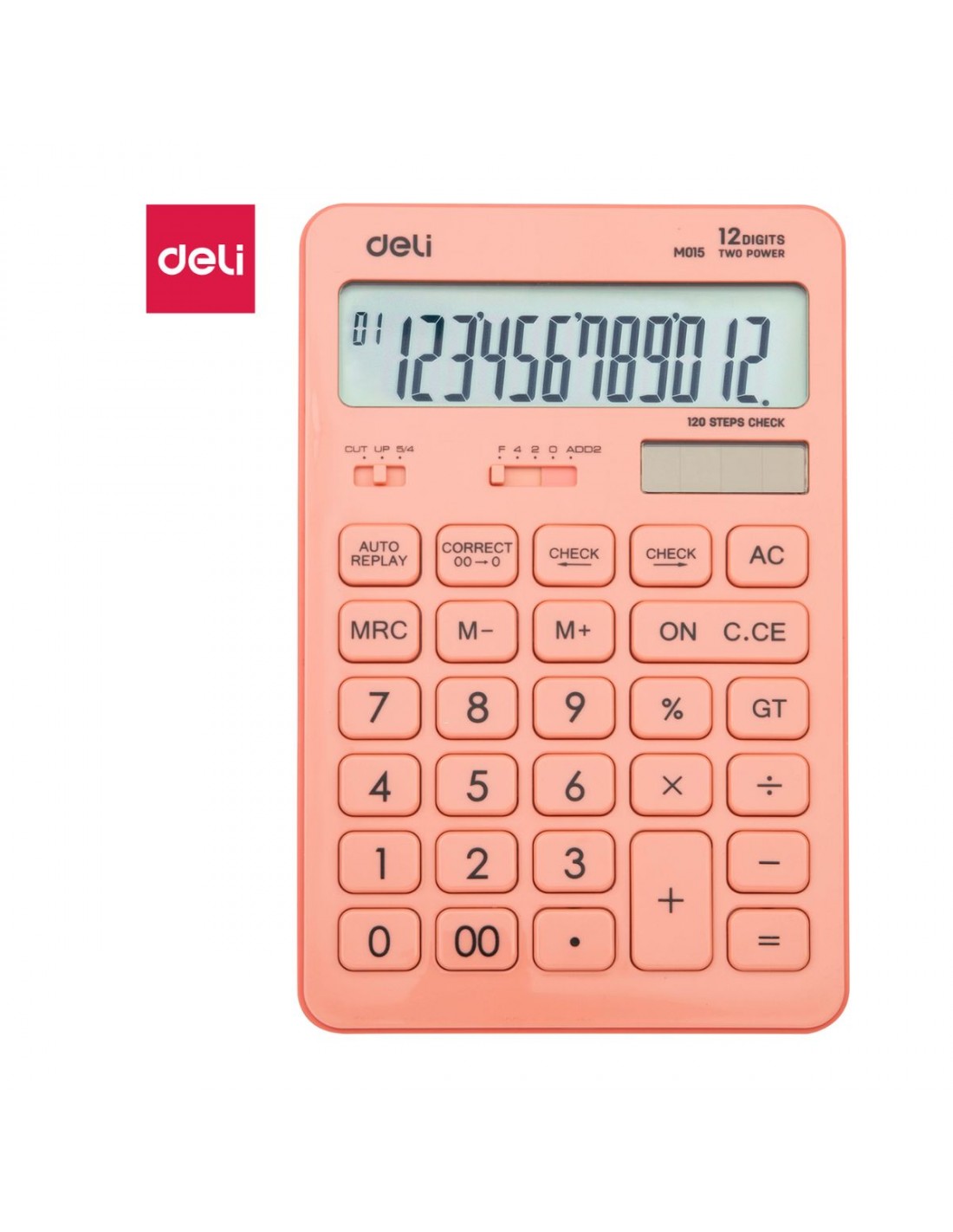 CALCUL 12 DIGIT ROUGE EM01541 calculatrice de bureau rouge