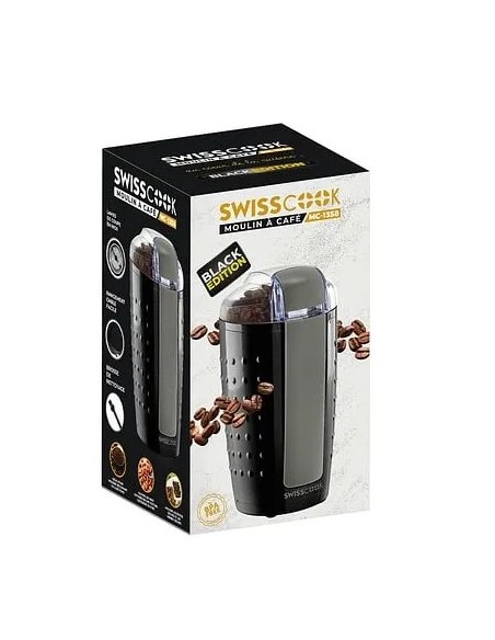 Moulin à Café SWISSCOOK - 150 Watt - Noir (MC-1358) Moulin à Café SWISSCOOK - 150 Watt - Noir (MC-1358)