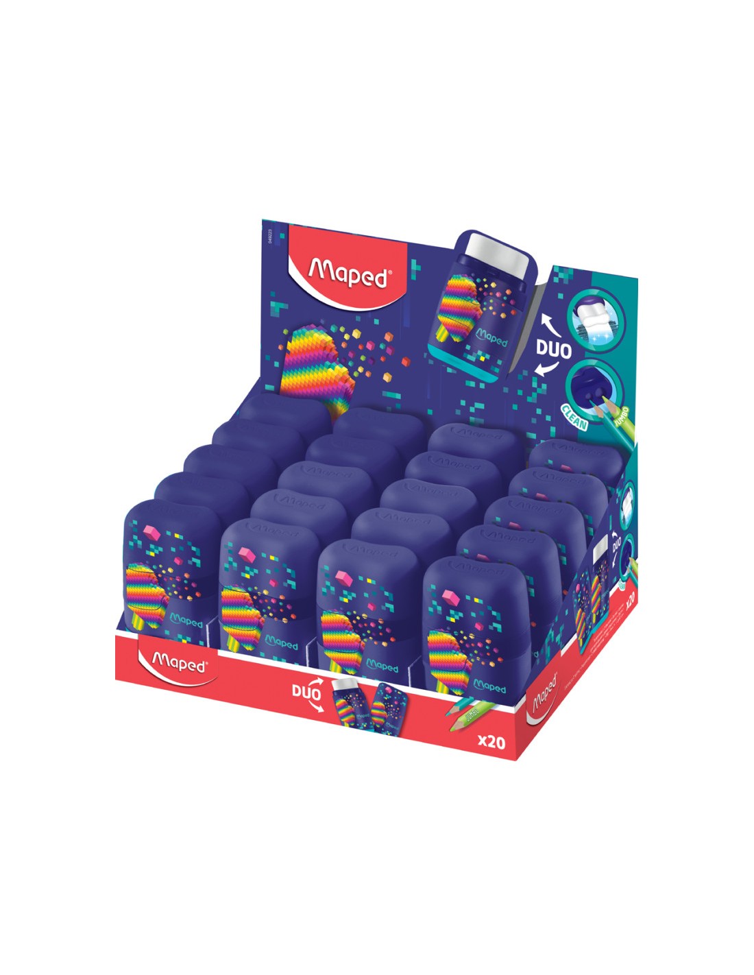 Taille-crayon Gomme Maped Pixel Party design compact