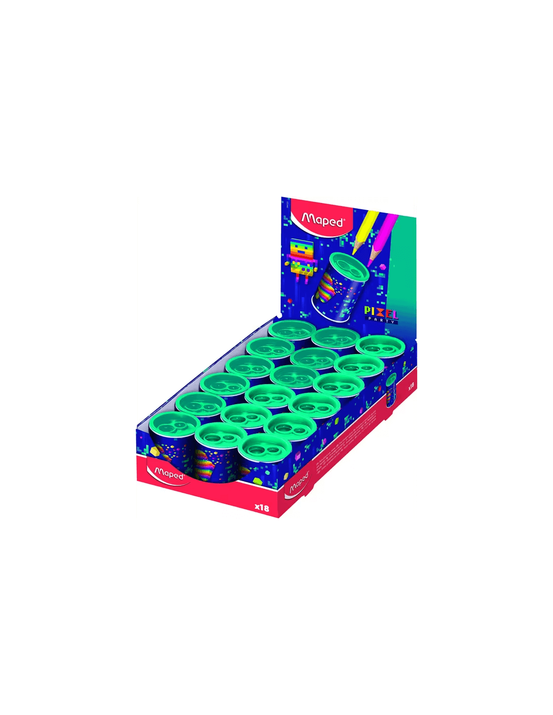 taille-crayon 2 trous Pixel Party pour enfants