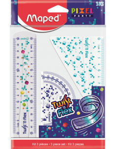 Twist’n Flex Pixel Party Mini kit de traçage Maped, 3 pièces(981835)