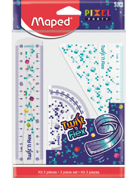 Twist’n Flex Pixel Party Mini kit de traçage Maped, 3 pièces(981835) Twist’n Flex Pixel Party Mini kit de traçage Maped, 3 pièces(981835)