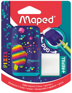 Taille-crayons Gomme Maped Connect Pixel Party (49222)