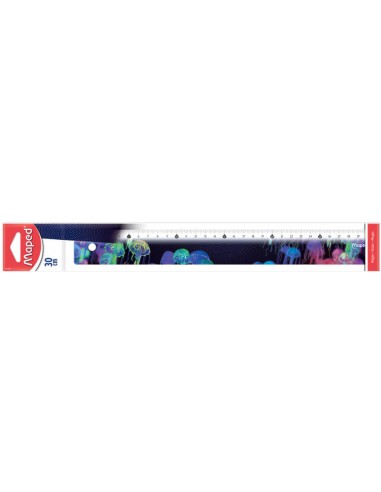 Maped Règle plate deepsea paradise, 300 mm, en plastique (245012)