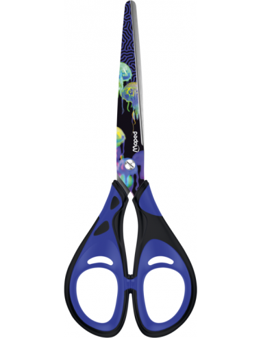 Ciseaux Maped Sensoft 13cm bouts ronds anneaux Pixel party (464918) en Tunisie