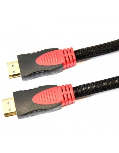 Câble HDMI 5M blindé Noir et rouge