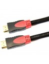 Câble HDMI 5M blindé Noir et rouge