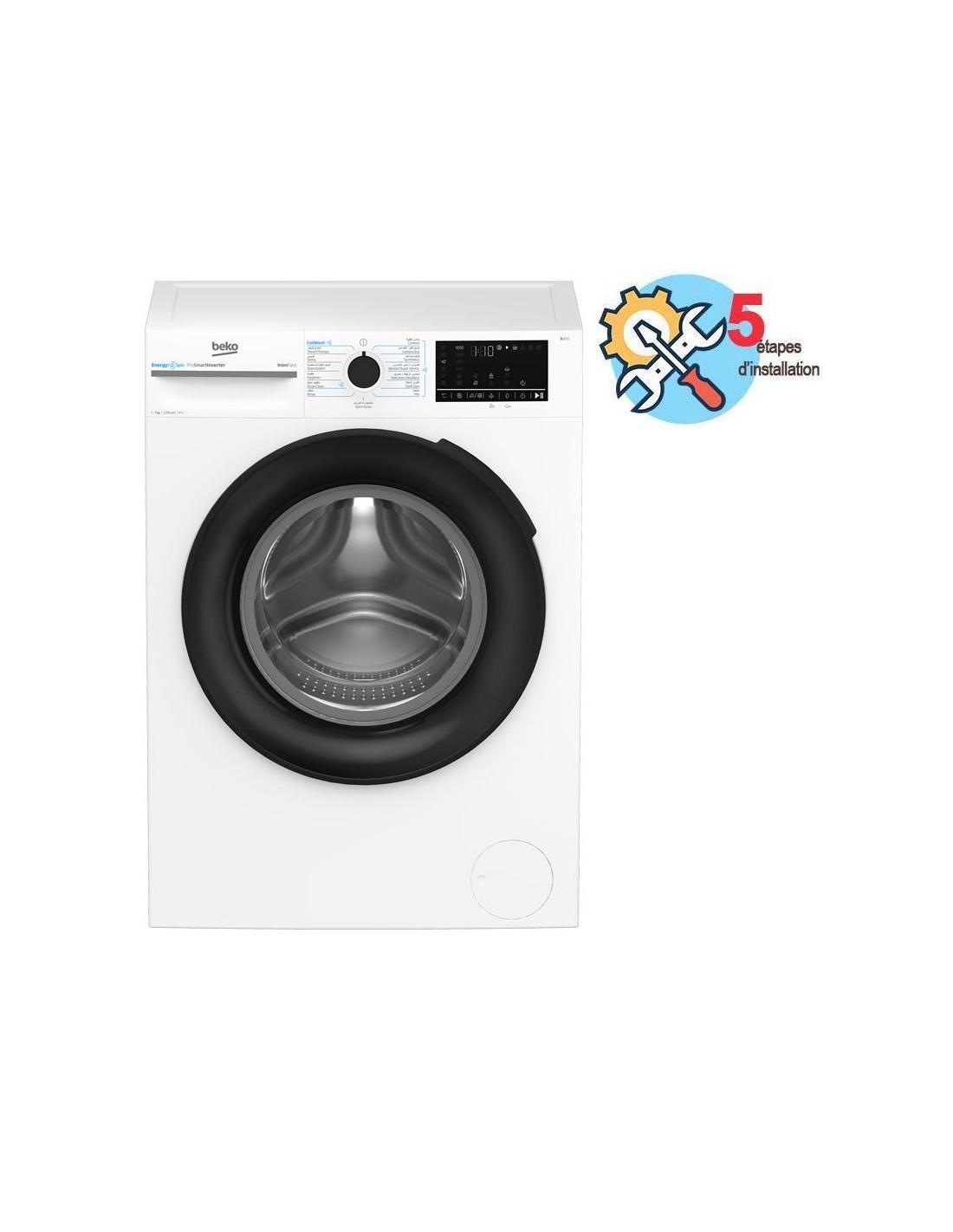 Lave-linge BEKO BM1WFU36200BW 6 kg prix Tunisie Lave-linge frontal BEKO BM1WFU36200BW 6 kg blanc prix Tunisie