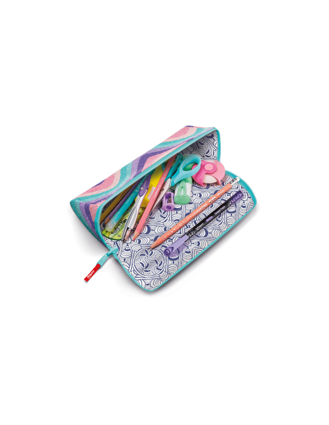 trousse Maped à colorier effet vague pastel
