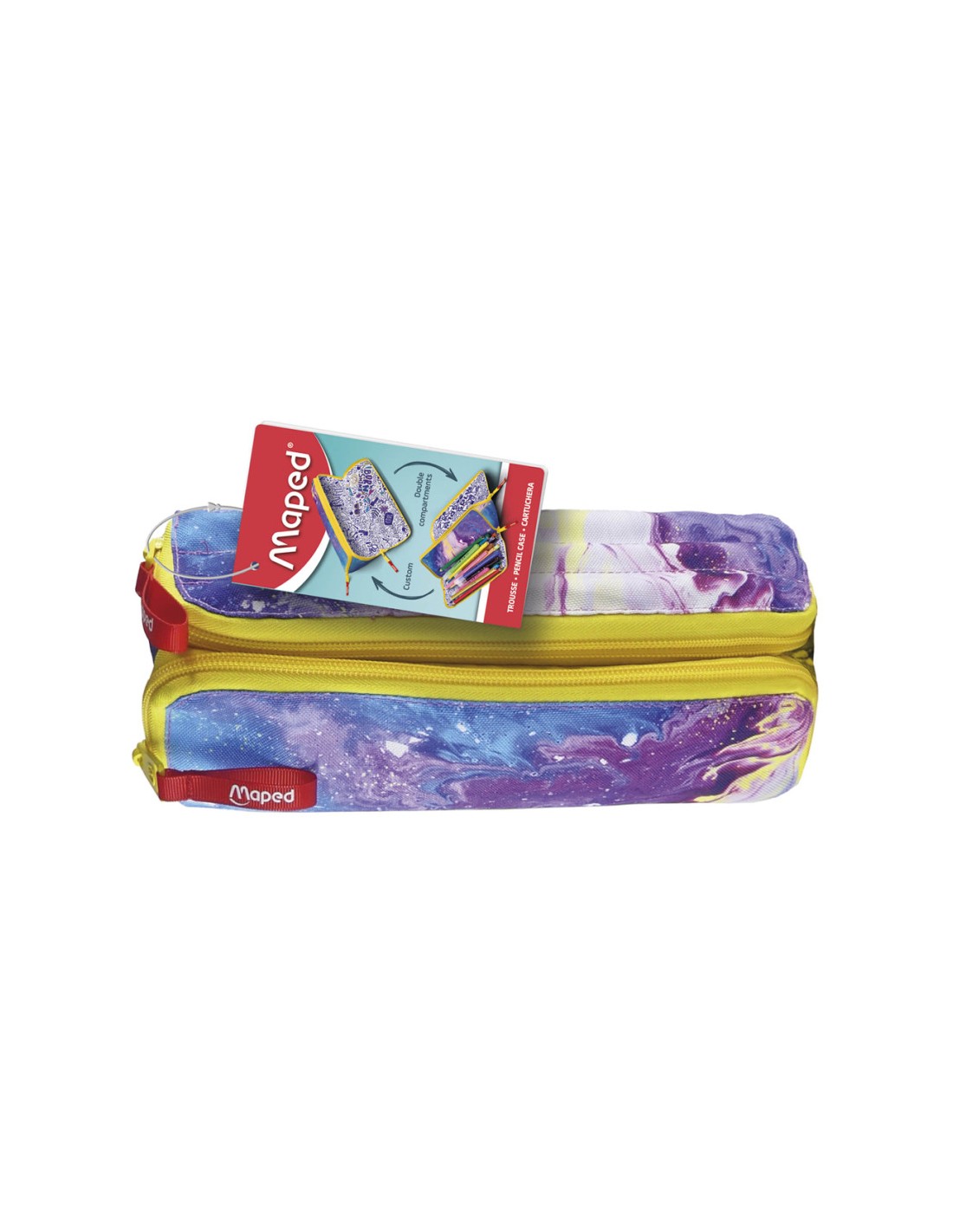 Maped Trousse double XXL Rosa Marmor design pratique et coloré