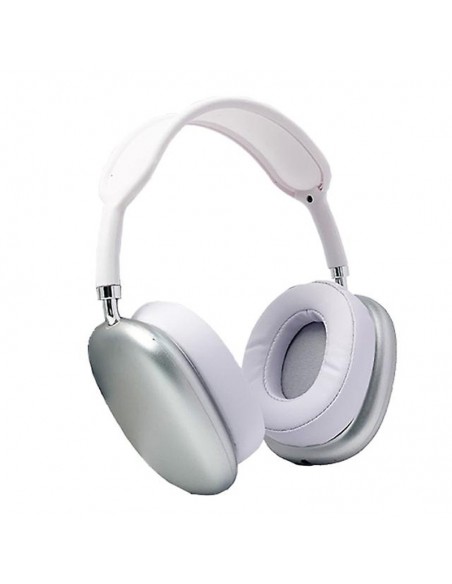 Casque P9 Bluetooth Avec Emplacement Carte Memoire - Silver En Tunisie