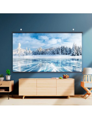 Ecran Blanc Projection Mural Deli E50448-EU 197 x 148 Cm en Tunisie