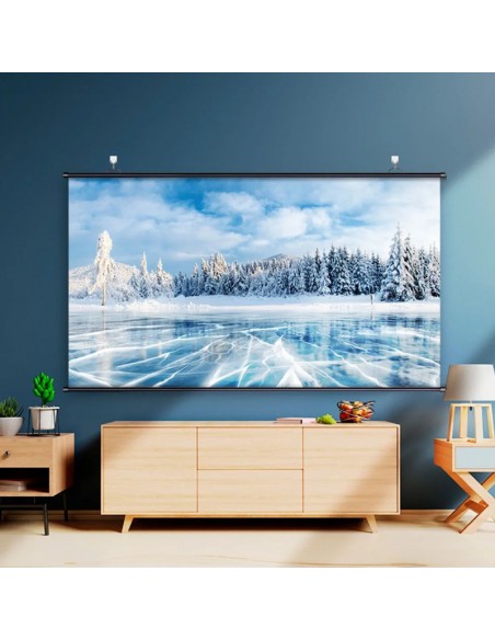 Ecran Blanc Projection Mural Deli E50448-EU 197 x 148 Cm en Tunisie