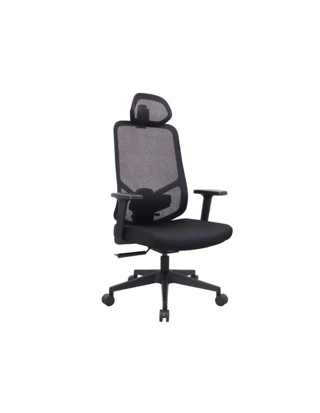Chaise de direction Pekin Base Chrome - Noir Chaise de direction Pekin noire avec base chromée