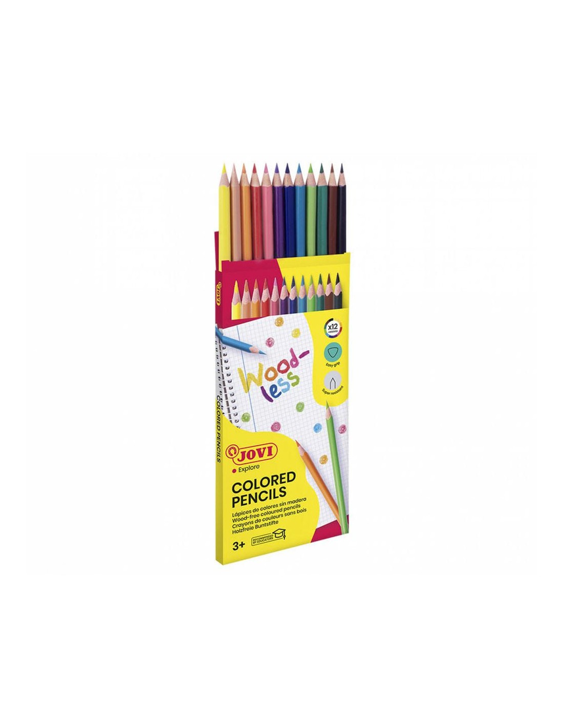 Crayon de couleur Jovi sans bois pour dessin et coloriage