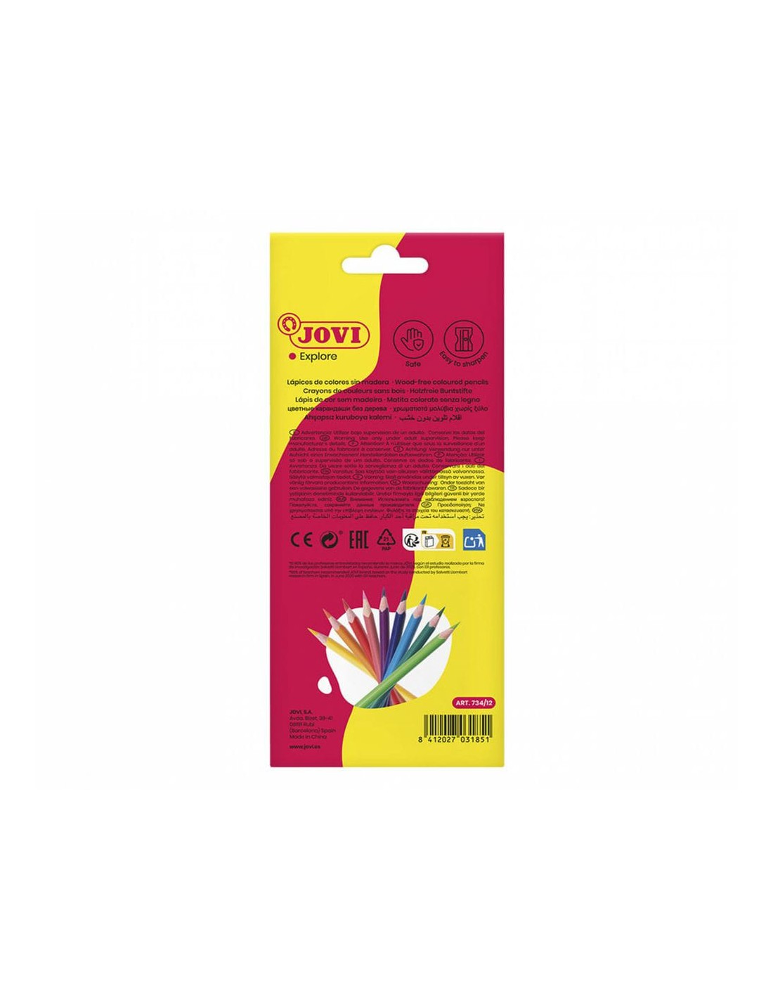 Utilisation de Crayon de couleur Jovi pour dessin et coloriage enfants