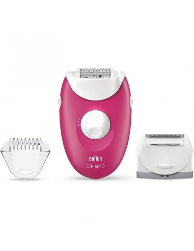 Épilateur BRAUN Silk-3 Blanc/Rose (SE3-410)