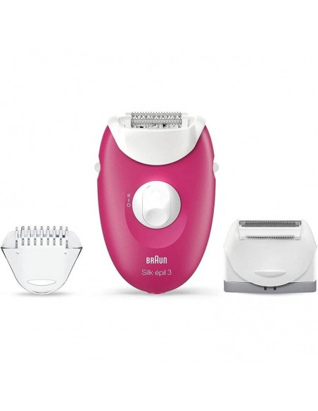 Épilateur BRAUN Silk-3 Blanc/Rose (SE3-410)