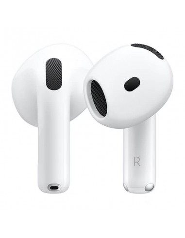 Airpods 4 boîte avec accessoires, chargeur USB-C et étui de transport.
