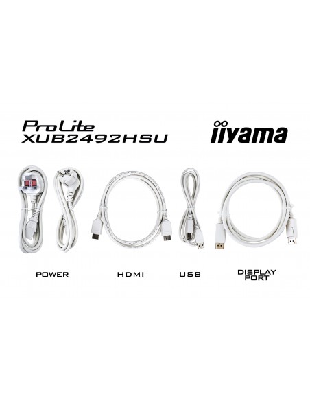 Écran iiyama PROLITE 24" XUB2492HSU-W6 IPS Full HD 100 Hz Blanc (XUB2492HSU-W6)