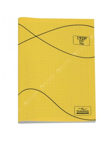 Cahier Piqûre YAMAMA 192P CP Uni SYS BMV -70G-Jaune (6194036429899) en Tunisie