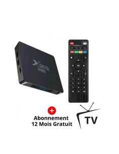 Boîtier TV Android X96Q Pro design compact et élégant en noir