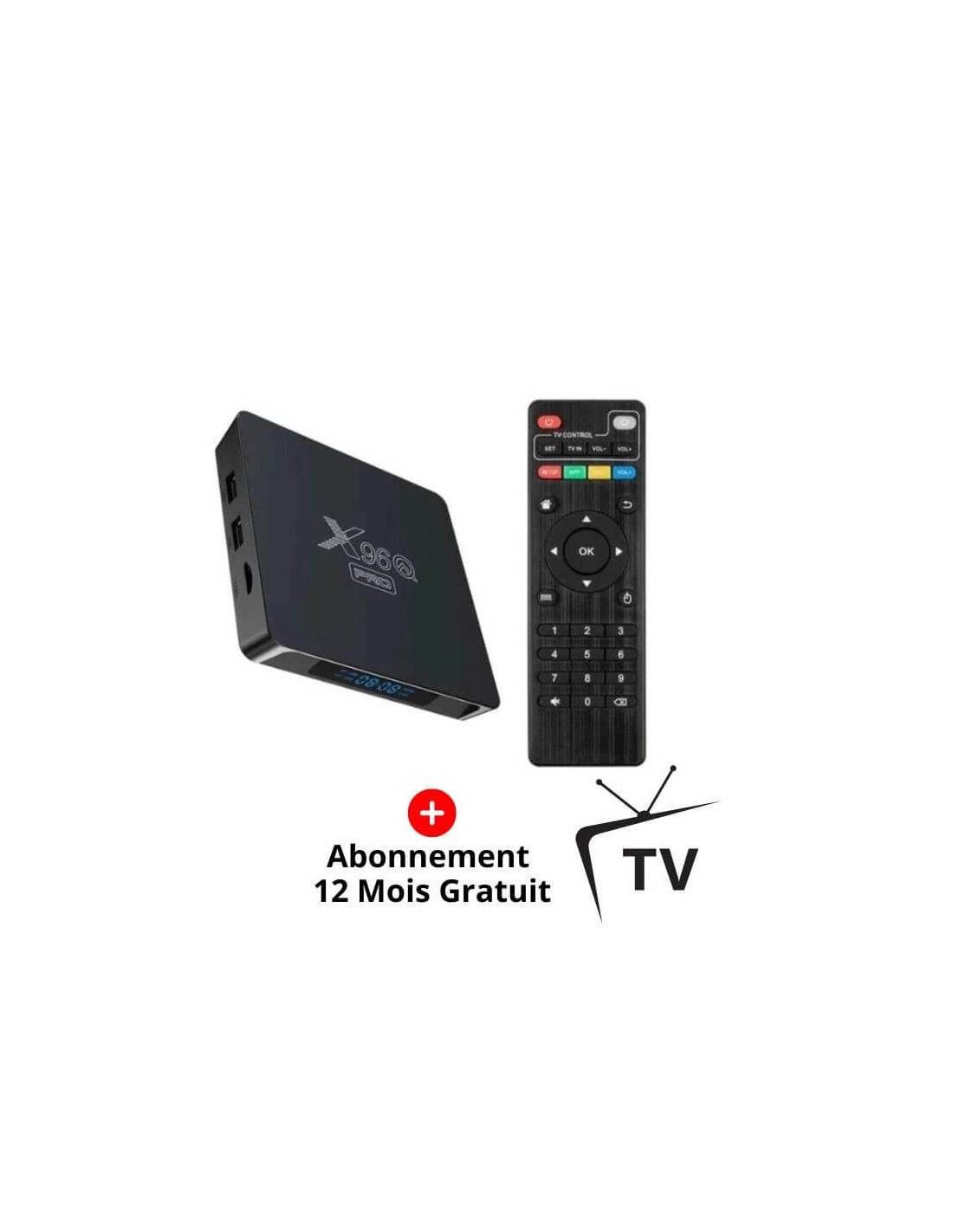 X96Q Pro Box Android noire avec streaming 4K et applications TV X96Q Pro Box Android noire avec streaming 4K et applications TV