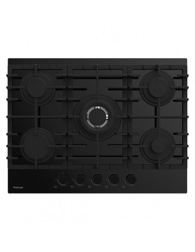 Plaque de Cuisson FOCUS Vitro 5 Feux 70 cm Noir (F.406B)